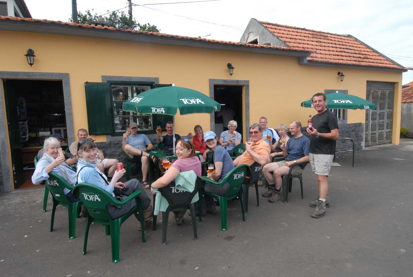 End of walk beers